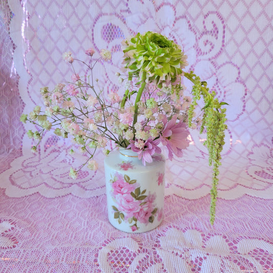 Pink Rose Shorty Vase