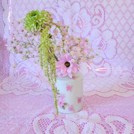 Pink Rose Shorty Vase